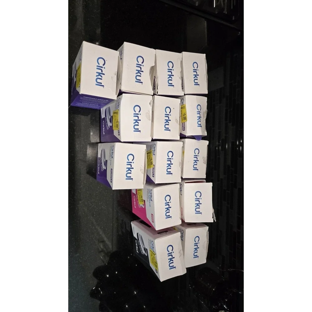 Lot Of 17 Cirkul Chill Sleeve Comfort Grip Lids 22oz Bottle Black Pink Purple